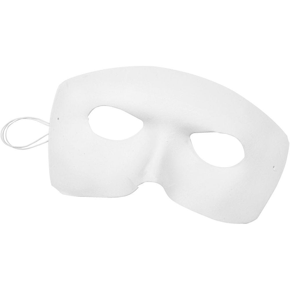 Masker, H: 12 cm, B: 17 cm, vit, 12 st./ 1 förp.
