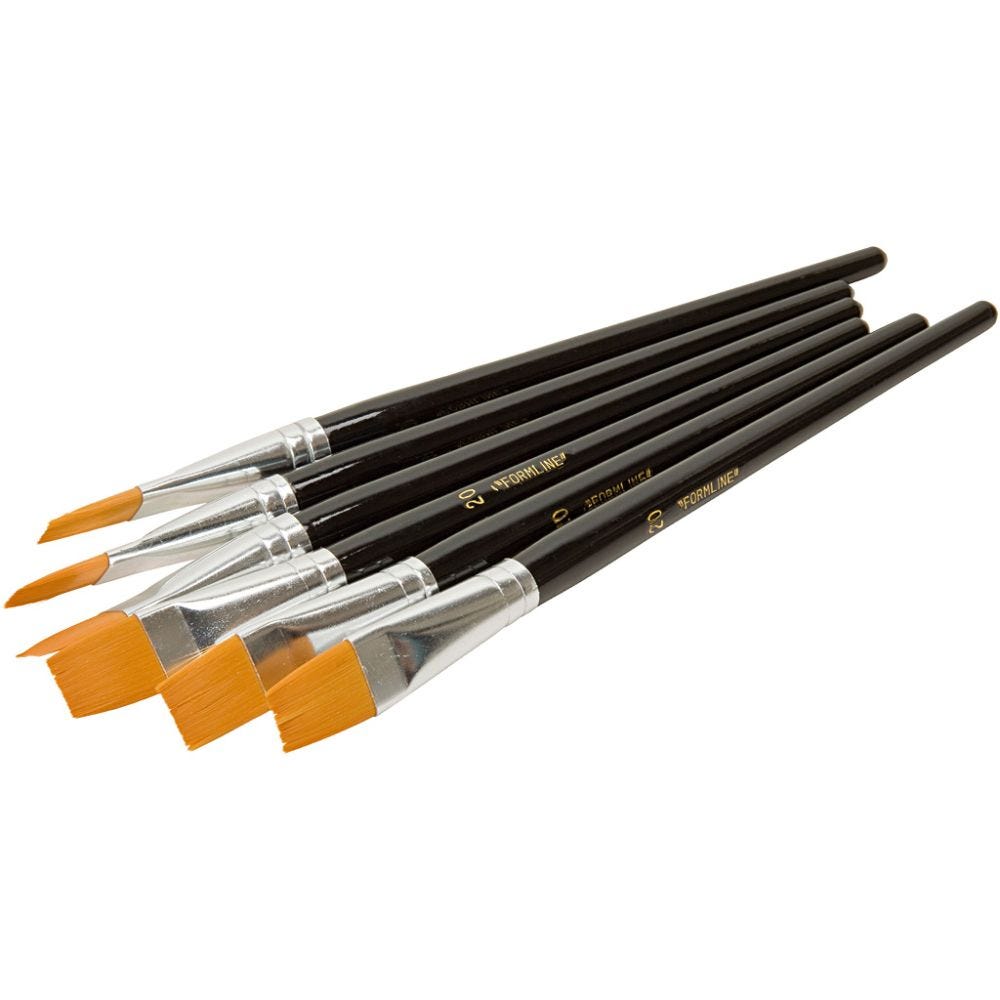 formline platta penslar, nr. 24, B: 20 mm, 6 st./ 1 förp.