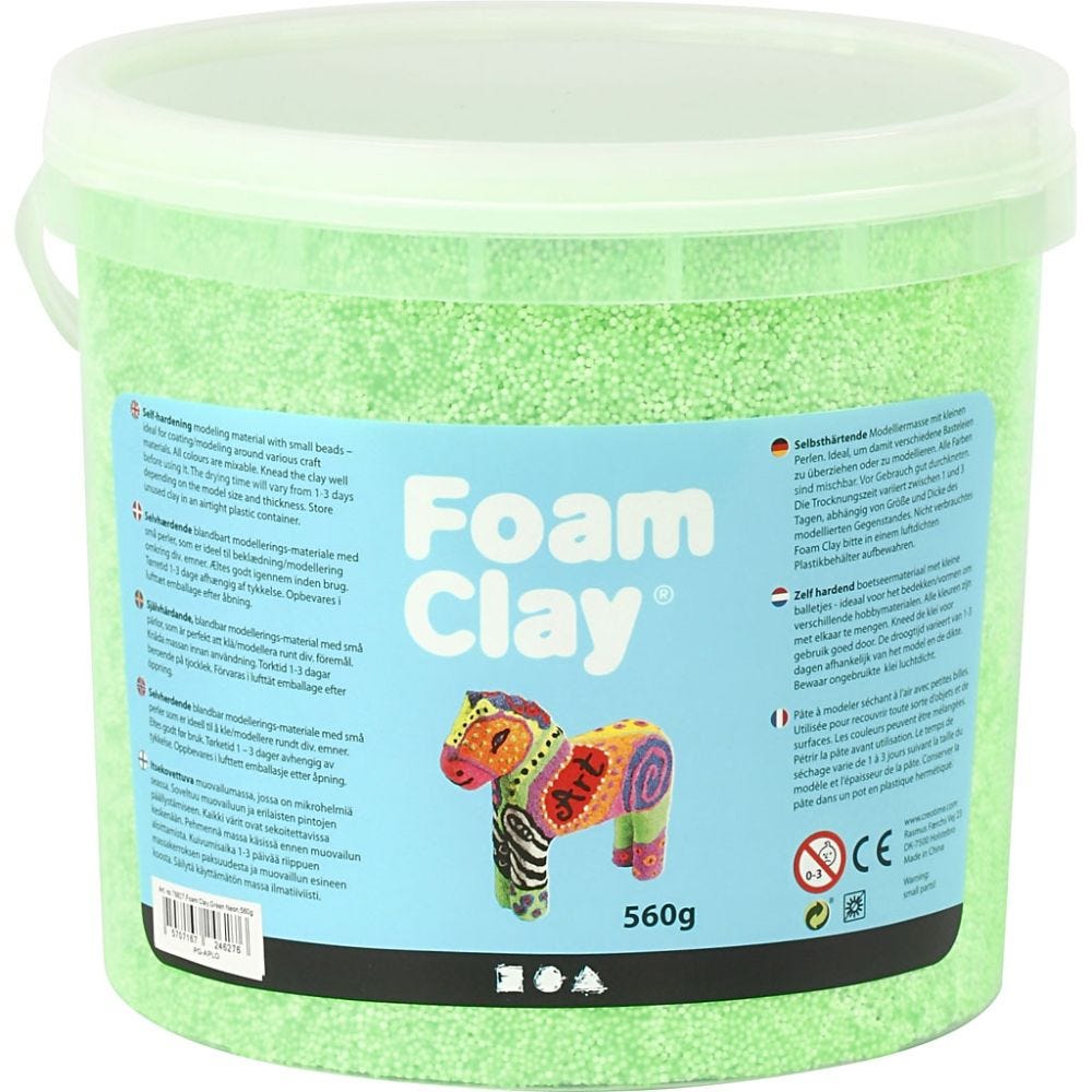 Foam Clay® , neongrön, 560 g/ 1 hink