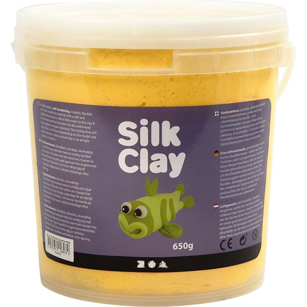 Silk Clay®, gul, 650 g/ 1 hink