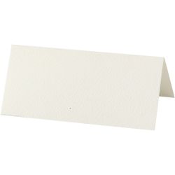 Placeringskort, stl. 9x4 cm, 220 g, r&aring;vit, 20 st./ 1 f&ouml;rp.