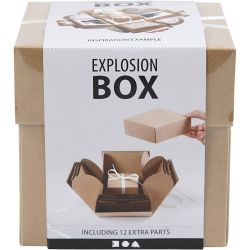 Exploding Box, stl. 7x7x7,5+12x12x12 cm, natur, 1 st.