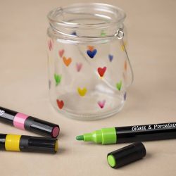 Tuschpennor för glas och porslin