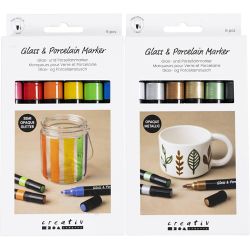 Tuschpennor för glas och porslin