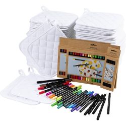 Grupp DIY Kit grytlappar med tuschpennor